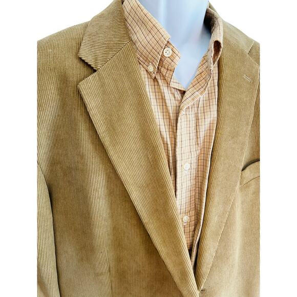 Dockers Tan Corduroy Blazer Men’s 48L S913 Classic Light Brown Tailored Jacket - Picture 1 of 8